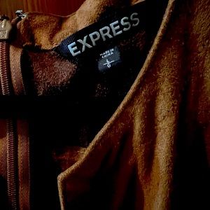 Rich brown suede expire dress size large